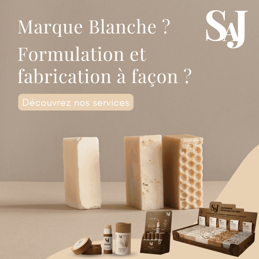 savons et cosmétiques marque blanche