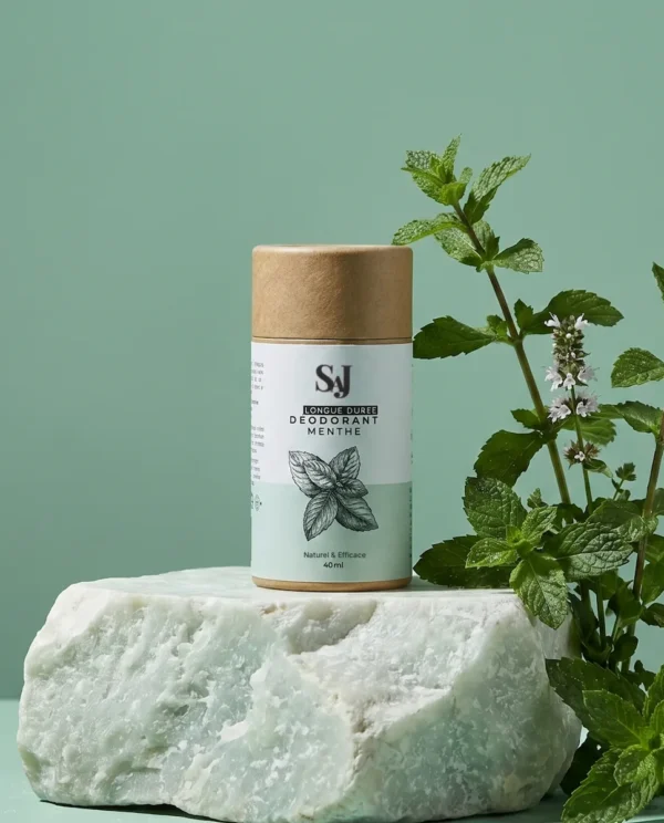 Naturel ne devrait jamais vouloir dire « j’espère que ça tiendra ». 2 Deodorant Menthe SAJ